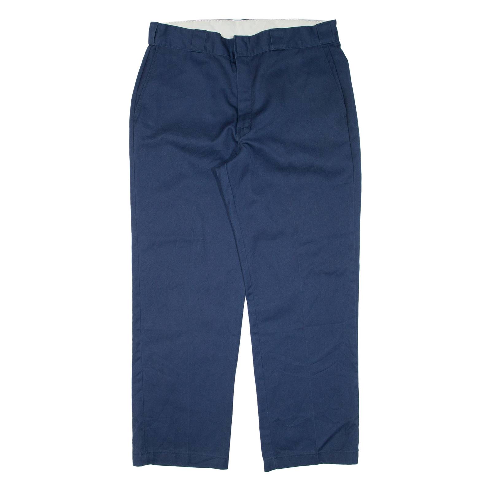 DICKIES Workwear Mens Trousers Blue Regular Straight W36 L30