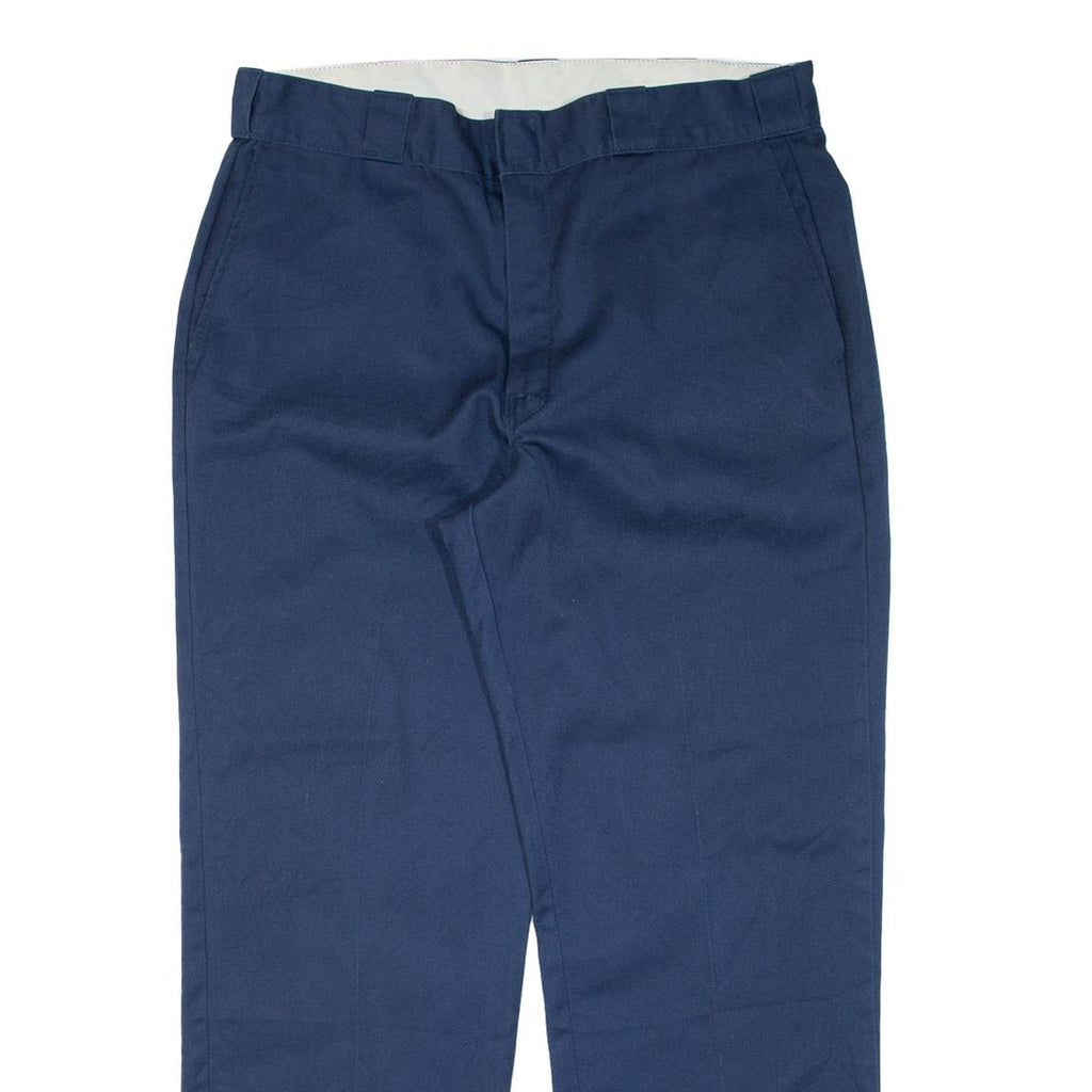 DICKIES Workwear Mens Trousers Blue Regular Straight W36 L30