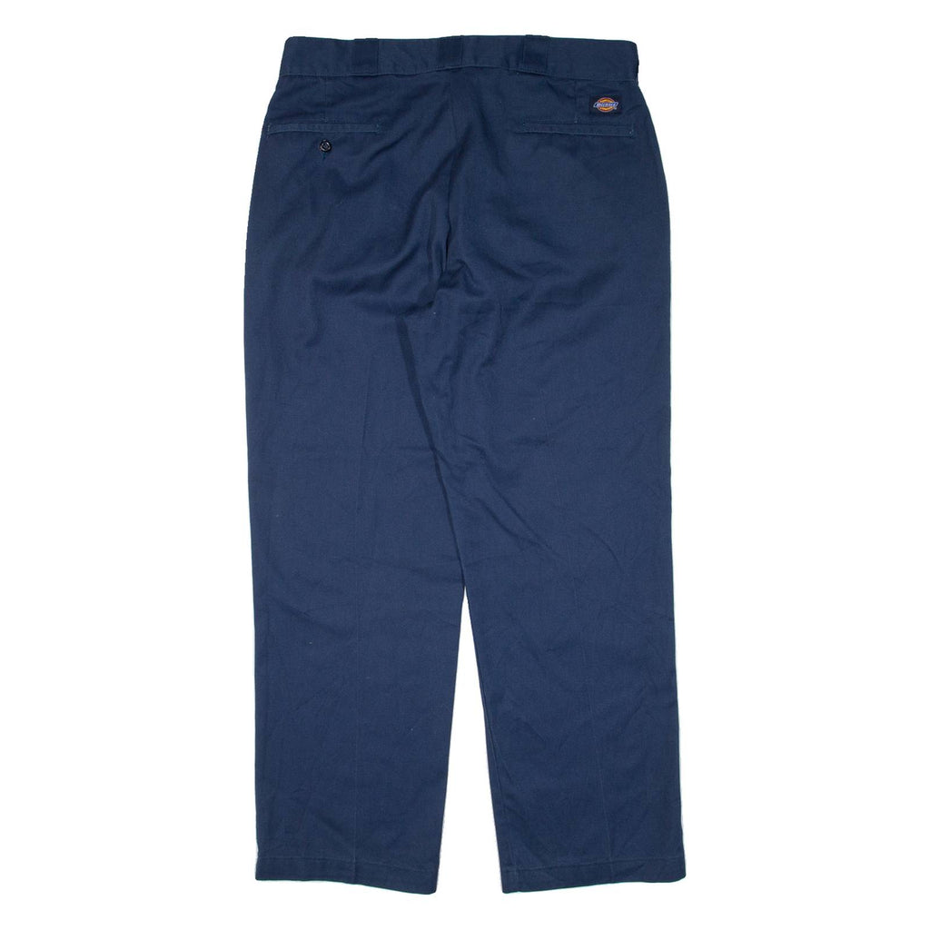 DICKIES Workwear Mens Trousers Blue Regular Straight W36 L30
