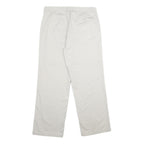 CALVIN KLEIN JEANS Womens Cotton White Relaxed Straight Trousers W32 L30