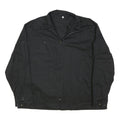 Mens Black Cotton Blend Button Jacket XL Plain Tactical Outdoors