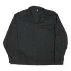 Mens Black Cotton Blend Button Jacket XL Plain Tactical Outdoors