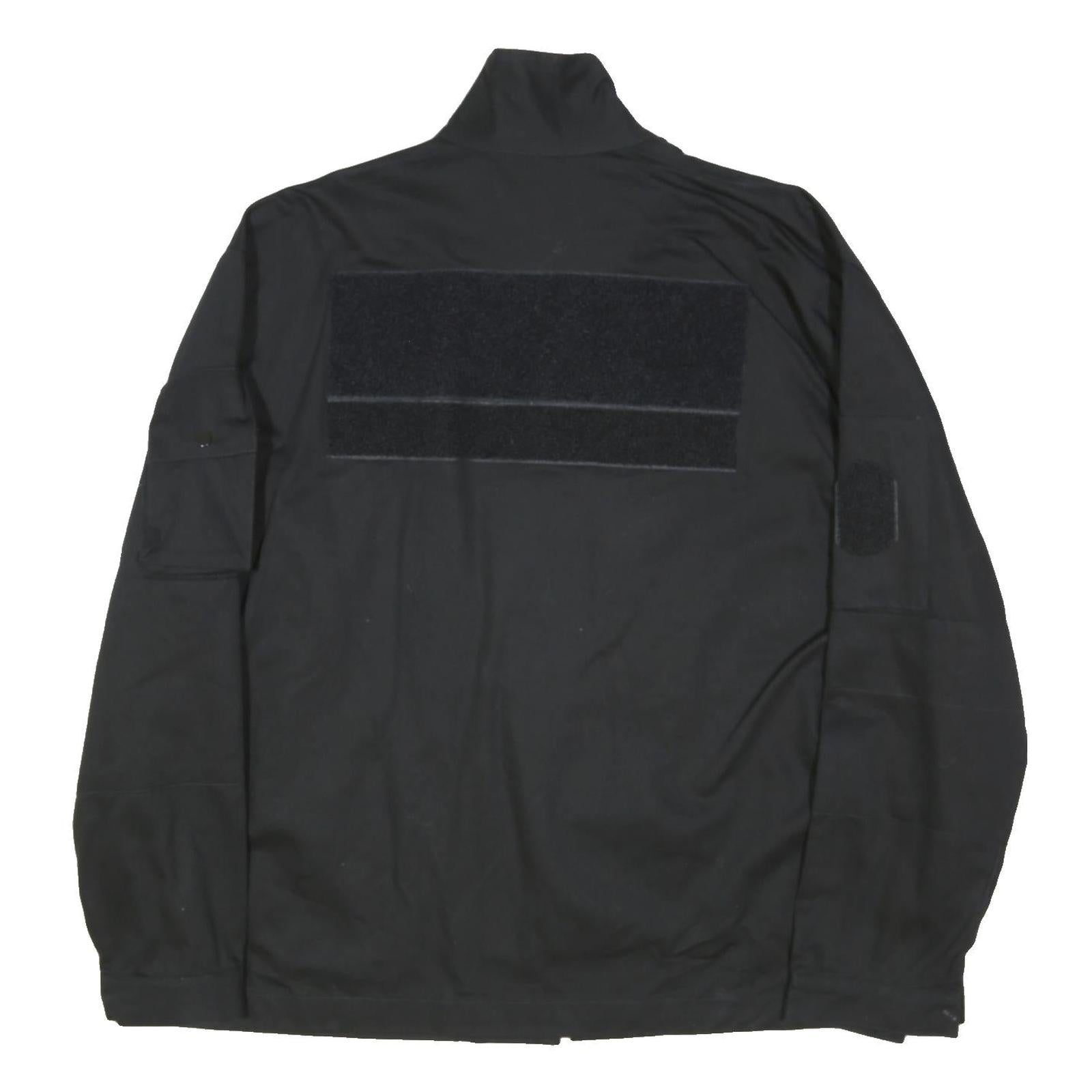 Mens Black Cotton Blend Button Jacket XL Plain Tactical Outdoors