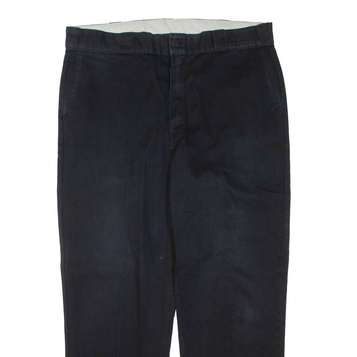 DICKIES Mens Trousers Black Regular Tapered W38 L30
