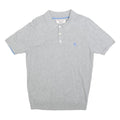 ORIGINAL PENGUIN Mens Grey Polo Shirt S Cotton Short Sleeve Plain Casual