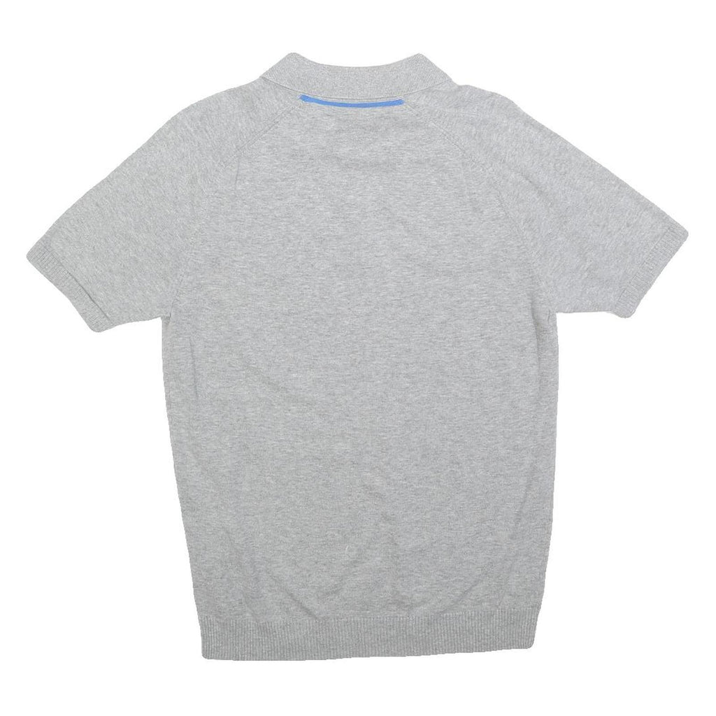 ORIGINAL PENGUIN Mens Grey Polo Shirt S Cotton Short Sleeve Plain Casual