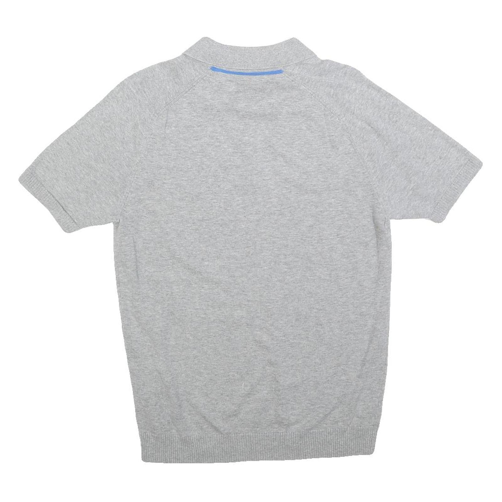 ORIGINAL PENGUIN Mens Grey Polo Shirt S Cotton Short Sleeve Plain Casual