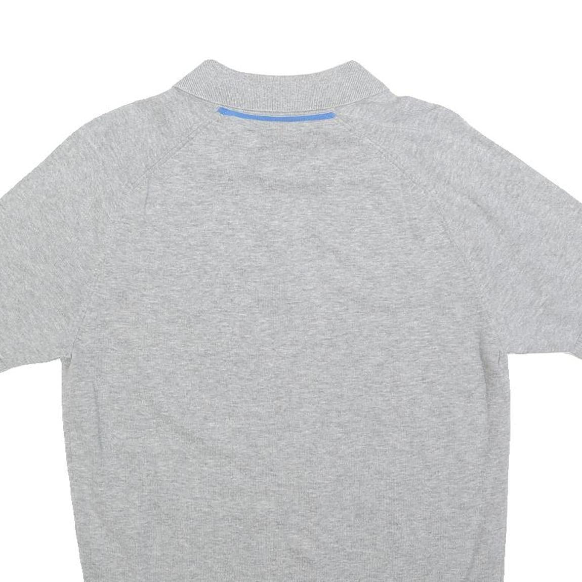 ORIGINAL PENGUIN Mens Grey Polo Shirt S Cotton Short Sleeve Plain Casual