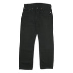 LEVI'S 751 Mens Jeans Black Regular Straight Denim W33 L30 Zip Cotton