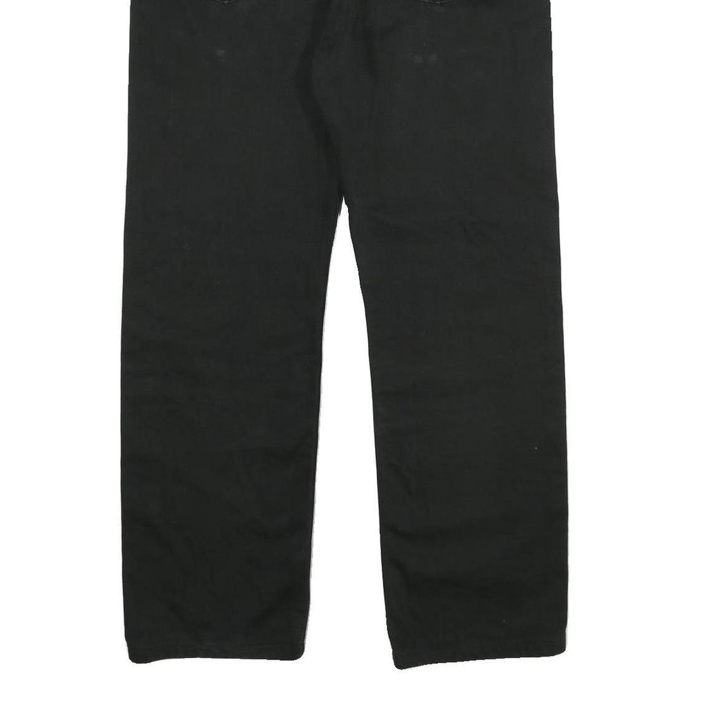 LEVI'S 751 Mens Jeans Black Regular Straight Denim W33 L30 Zip Cotton