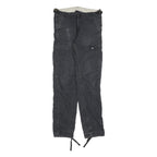 CARHARTT Mens Cotton Blend Black Regular Fit Trousers W29 L32 Cargo Pockets Zip