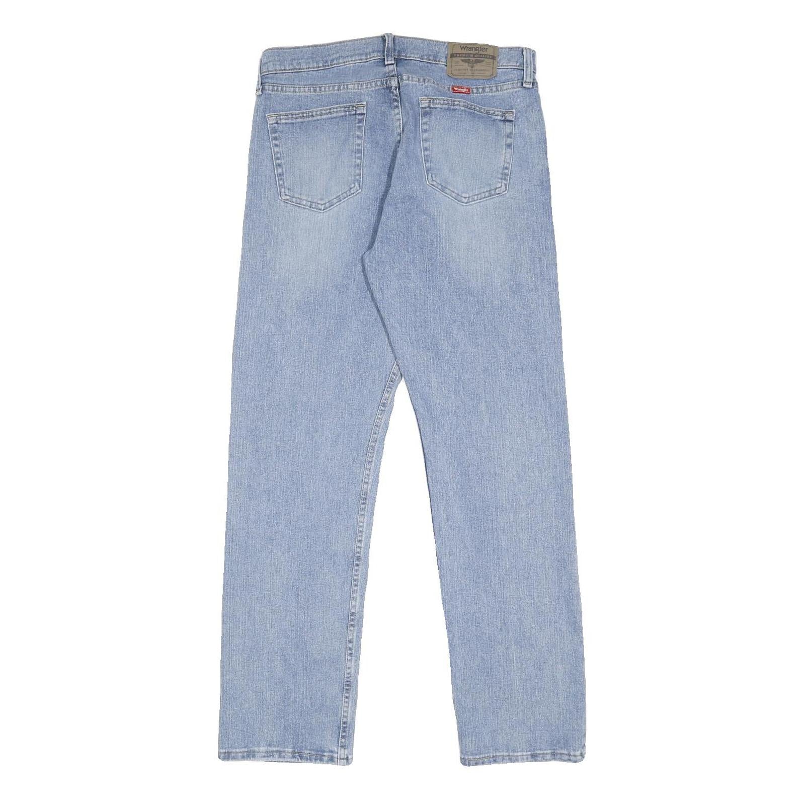 WRANGLER Mens Regular Fit Straight Leg Denim Light W31 L32 Cotton Blend Zip