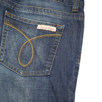 CALVIN KLEIN JEANS Mens Regular Fit Blue Denim W36 L26 Classic Zip Pockets
