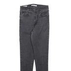 LEVI'S Womens Jeans Black Slim Skinny Denim Medium W25 L30 Zip Pockets