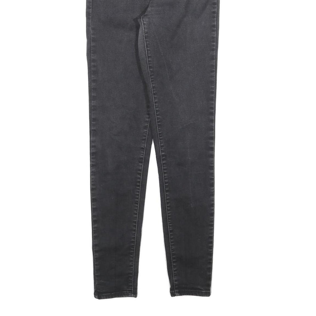 LEVI'S Womens Jeans Black Slim Skinny Denim Medium W25 L30 Zip Pockets