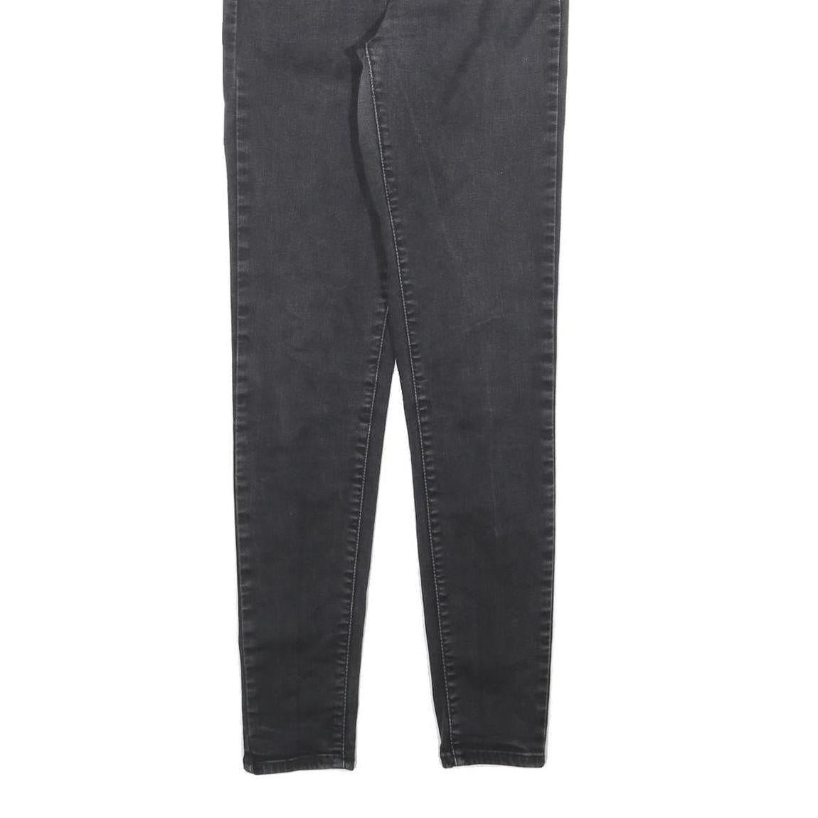 LEVI'S Womens Jeans Black Slim Skinny Denim Medium W25 L30 Zip Pockets