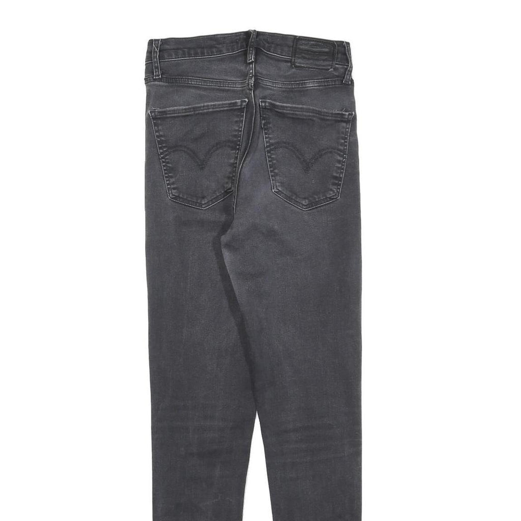 LEVI'S Womens Jeans Black Slim Skinny Denim Medium W25 L30 Zip Pockets