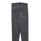 LEVI'S Womens Jeans Black Slim Skinny Denim Medium W25 L30 Zip Pockets