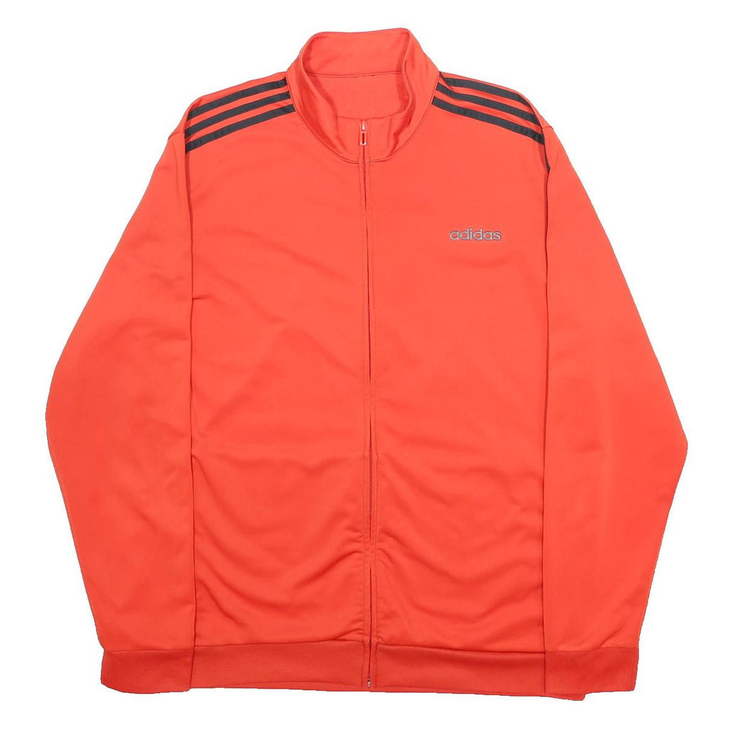 ADIDAS Mens Red & Black Track Jacket L Polyester Zip Sportswear