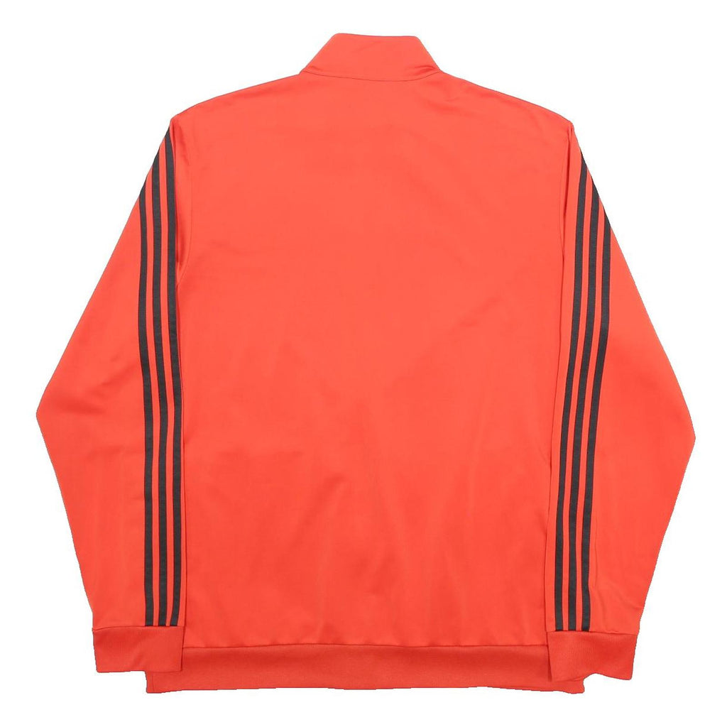 ADIDAS Mens Red & Black Track Jacket L Polyester Zip Sportswear