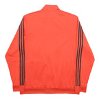 ADIDAS Mens Red & Black Track Jacket L Polyester Zip Sportswear