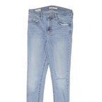 LEVI'S 720 Womens Jeans Blue Slim Skinny Denim Light W27 L28 Stretch Zip
