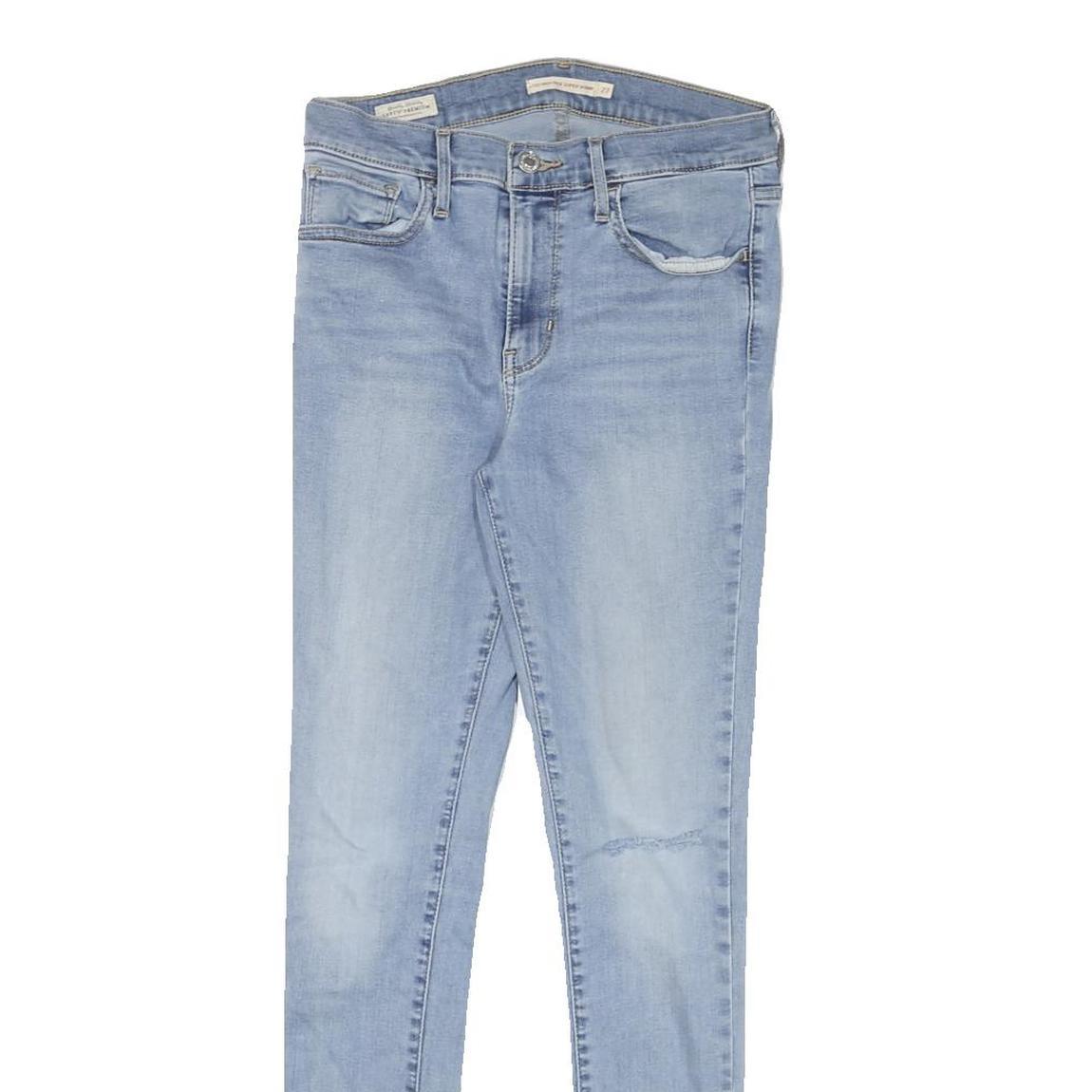 LEVI'S 720 Womens Jeans Blue Slim Skinny Denim Light W27 L28 Stretch Zip