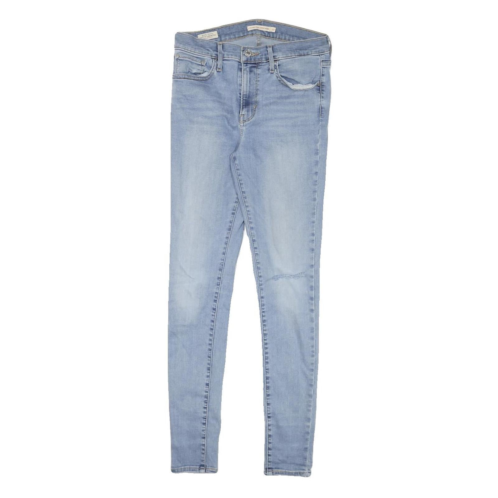 LEVI'S 720 Womens Jeans Blue Slim Skinny Denim Light W27 L28 Stretch Zip