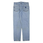 CARHARTT Womens Regular Fit Light Blue Denim Jeans W32 L32 Cotton Blend Zip