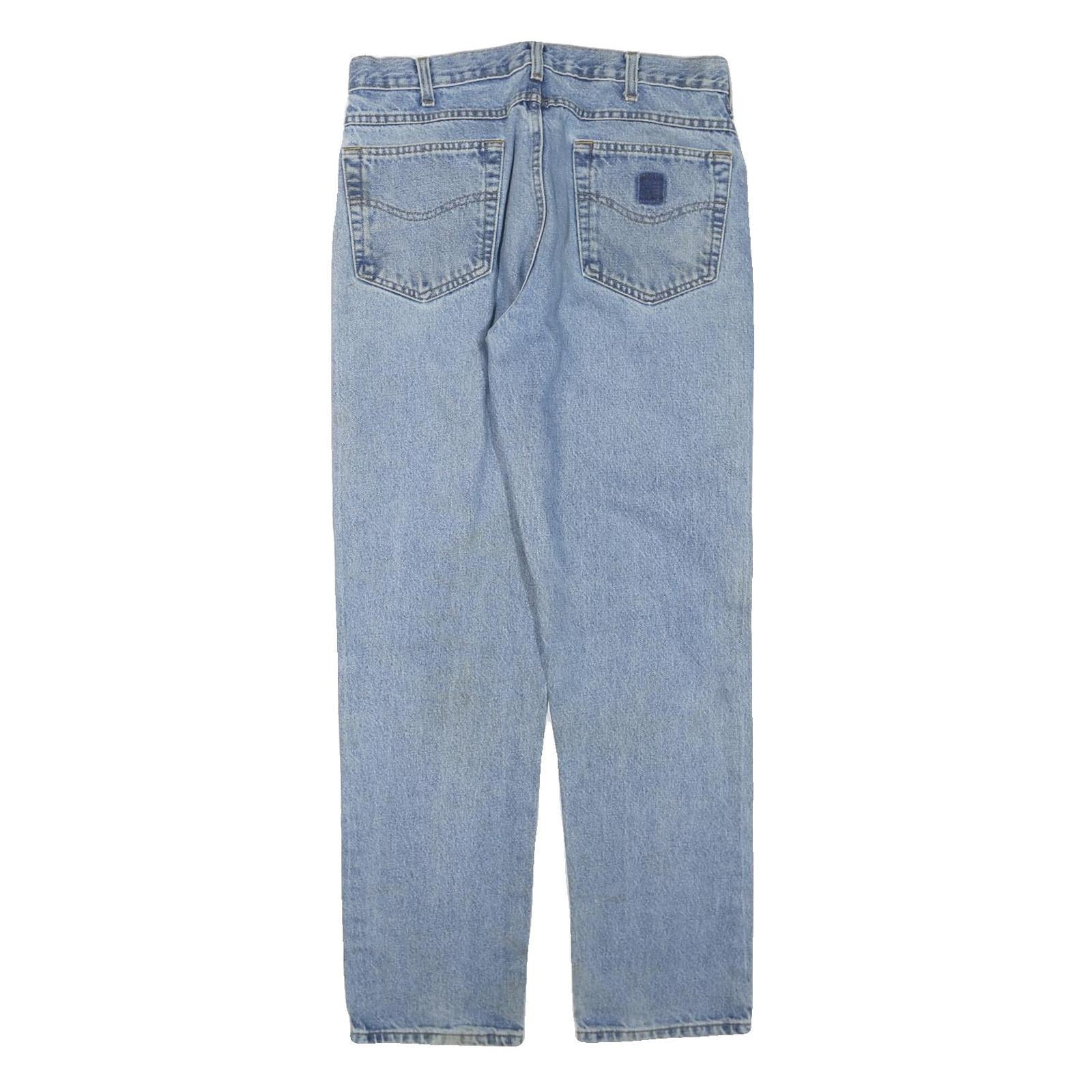 CARHARTT Womens Regular Fit Light Blue Denim Jeans W32 L32 Cotton Blend Zip