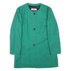 YARELL Womens Green Wool Blend Jacket L Button Plain Classic Tailored