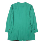 YARELL Womens Green Wool Blend Jacket L Button Plain Classic Tailored