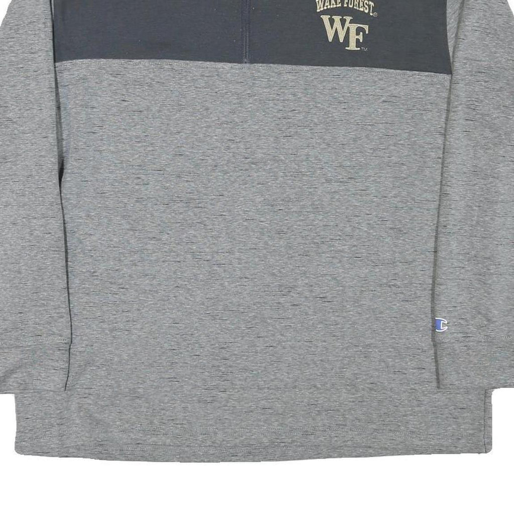 CHAMPION Mens Grey & Charcoal Wake Forest WF High Neck XL Sweatshirt