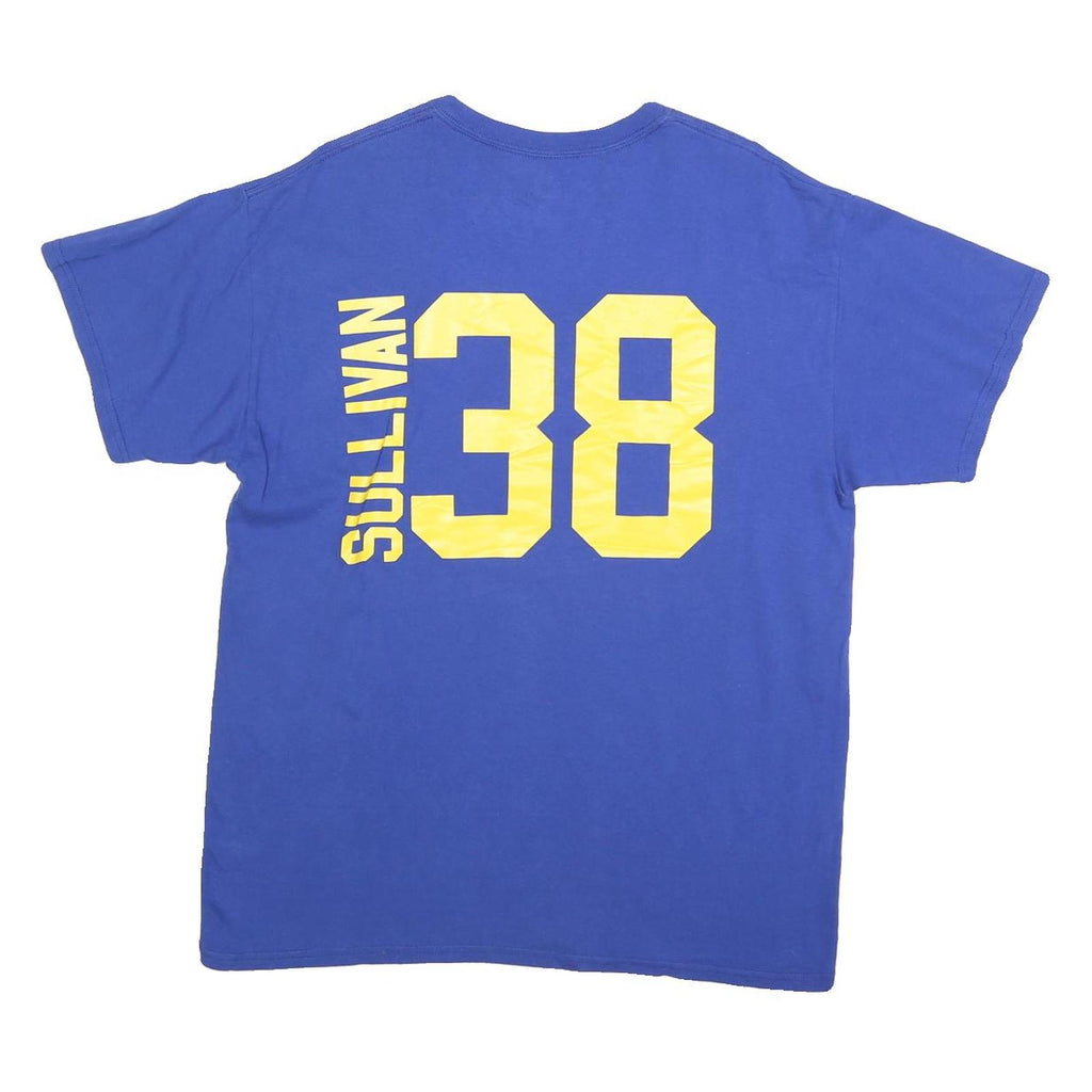 MAJESTIC Mens Blue Golden State Warriors Graphic T-Shirt L Short Sleeve Crew