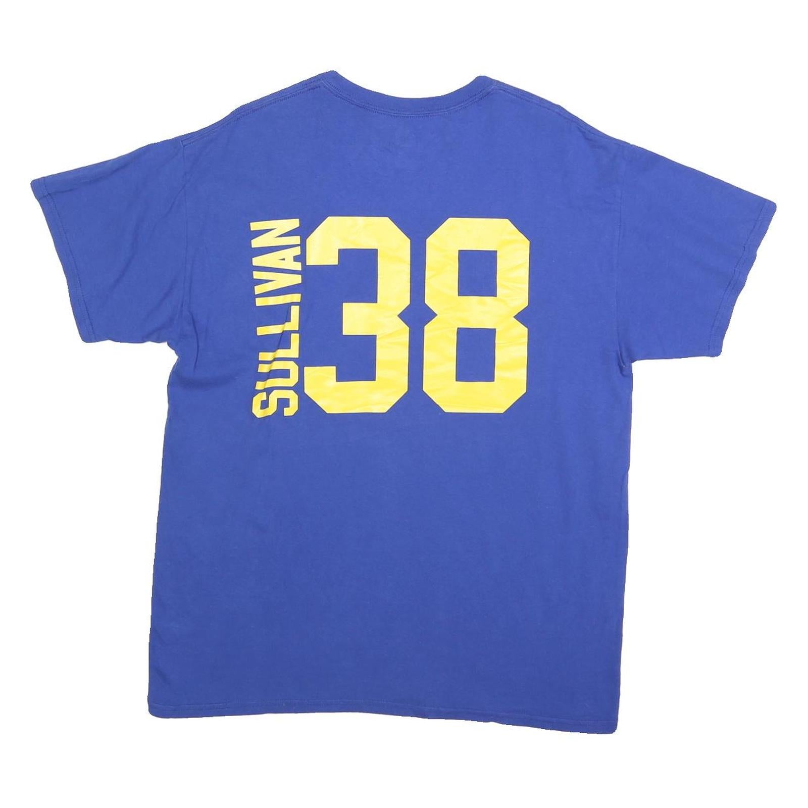 MAJESTIC Mens Blue Golden State Warriors Graphic T-Shirt L Short Sleeve Crew