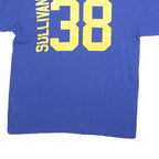 MAJESTIC Mens Blue Golden State Warriors Graphic T-Shirt L Short Sleeve Crew