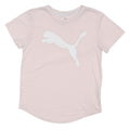 PUMA Womens Pink & White Logo Graphic T-Shirt XS Short Sleeve Crew Neck Casual