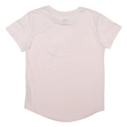 PUMA Womens Pink & White Logo Graphic T-Shirt XS Short Sleeve Crew Neck Casual