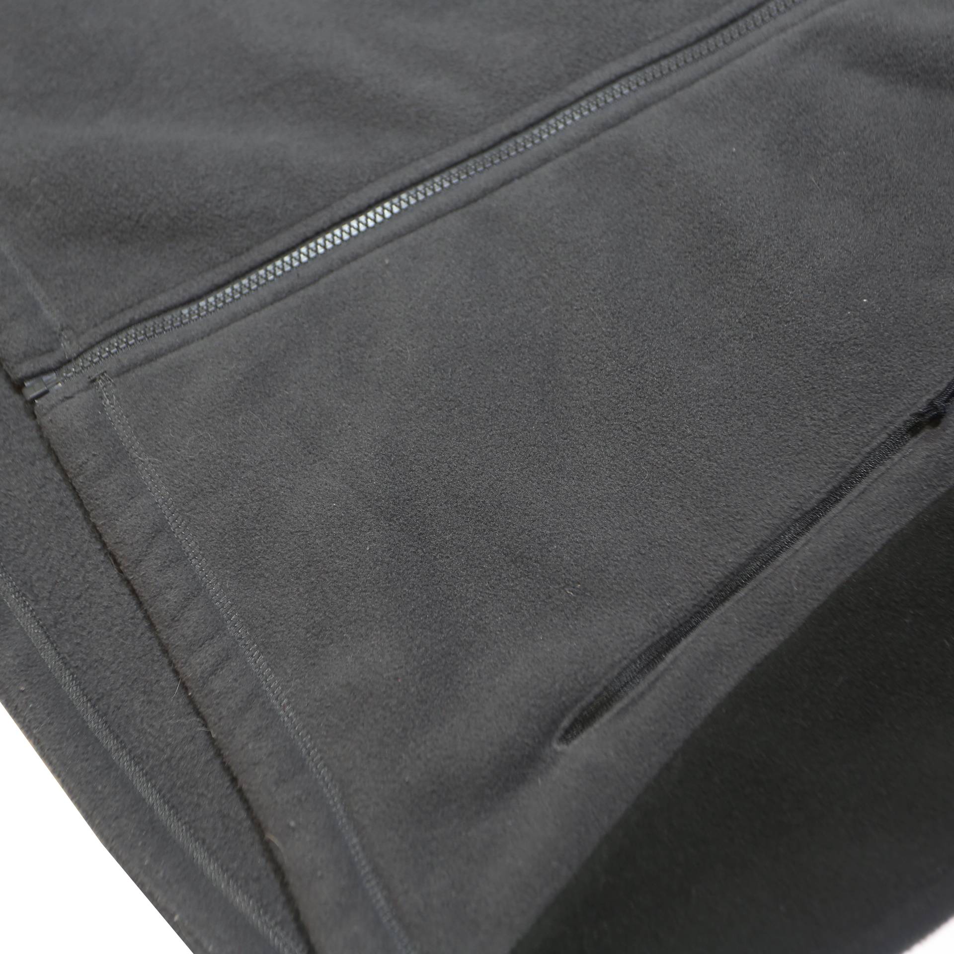 THE NORTH FACE Mens Black Grey Fleece Jacket L Polyester Zip Outdoor Casual