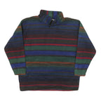 FUN SPIRIT Womens Multicolour Patterned Pullover Jumper 1/4 Zip M Striped Casual