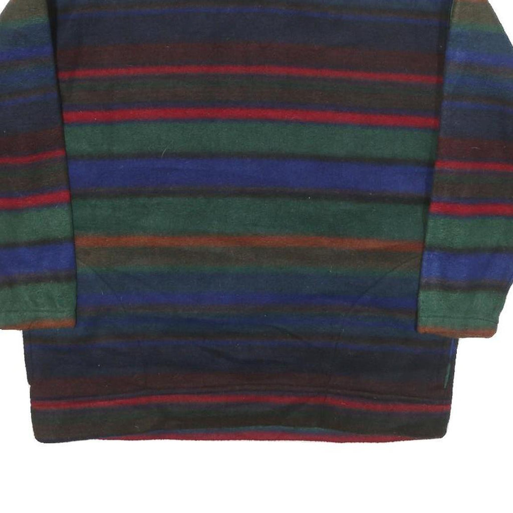 FUN SPIRIT Womens Multicolour Patterned Pullover Jumper 1/4 Zip M Striped Casual
