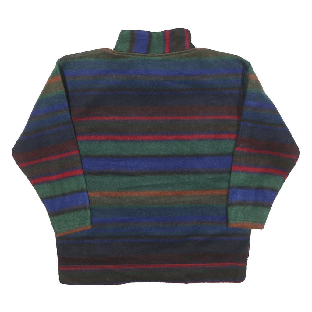 FUN SPIRIT Womens Multicolour Patterned Pullover Jumper 1/4 Zip M Striped Casual