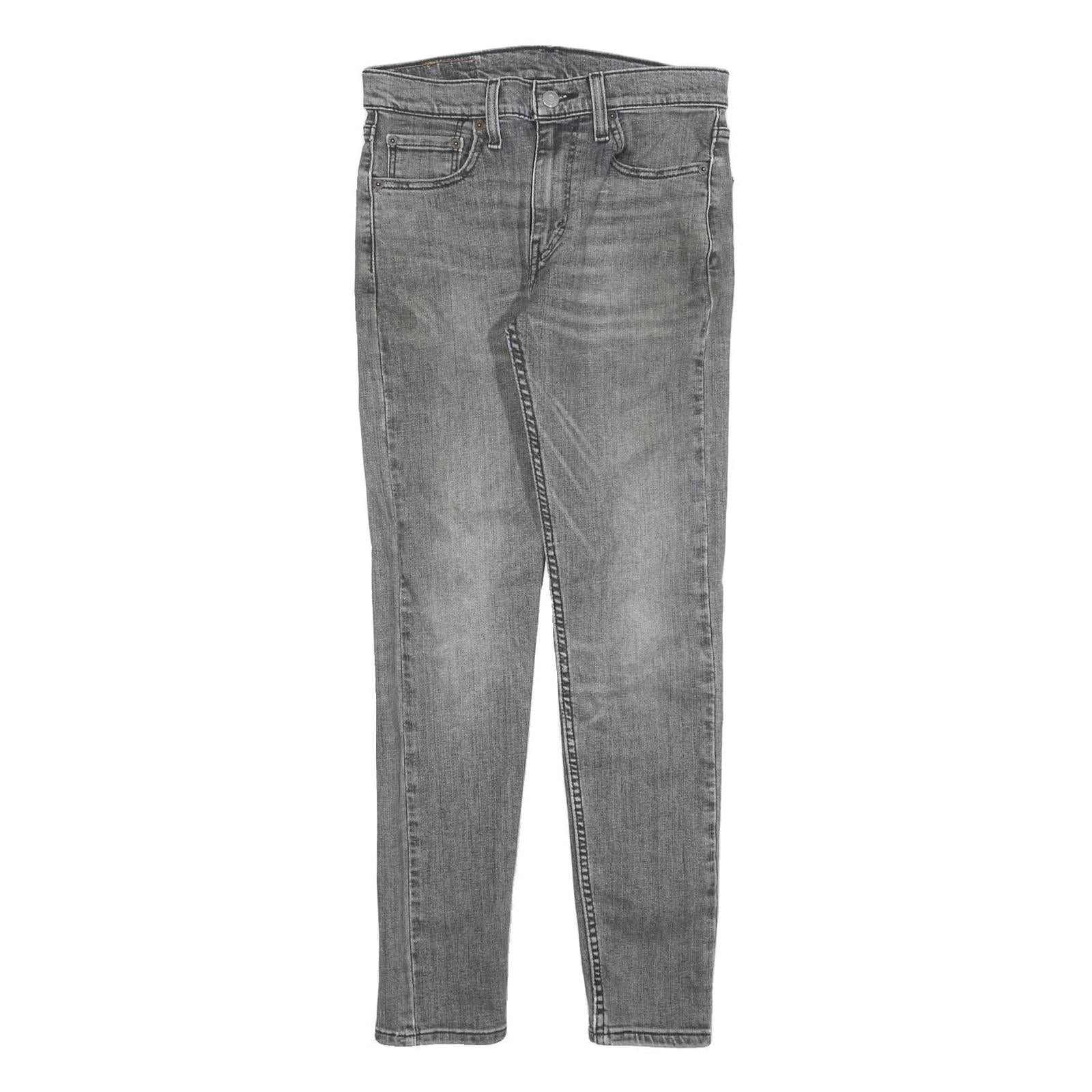 LEVI'S 519 HI-BALL Mens Jeans Grey Slim Skinny Denim W30 L30 Zip Closure