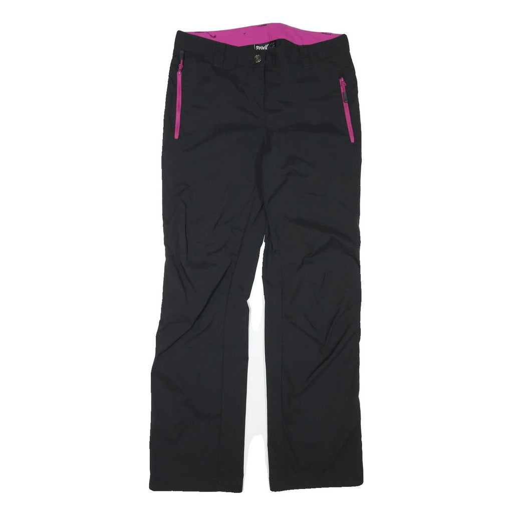 CRIVIT Womens Polyester Blend Black Regular Fit Straight Leg Trousers W31 L30