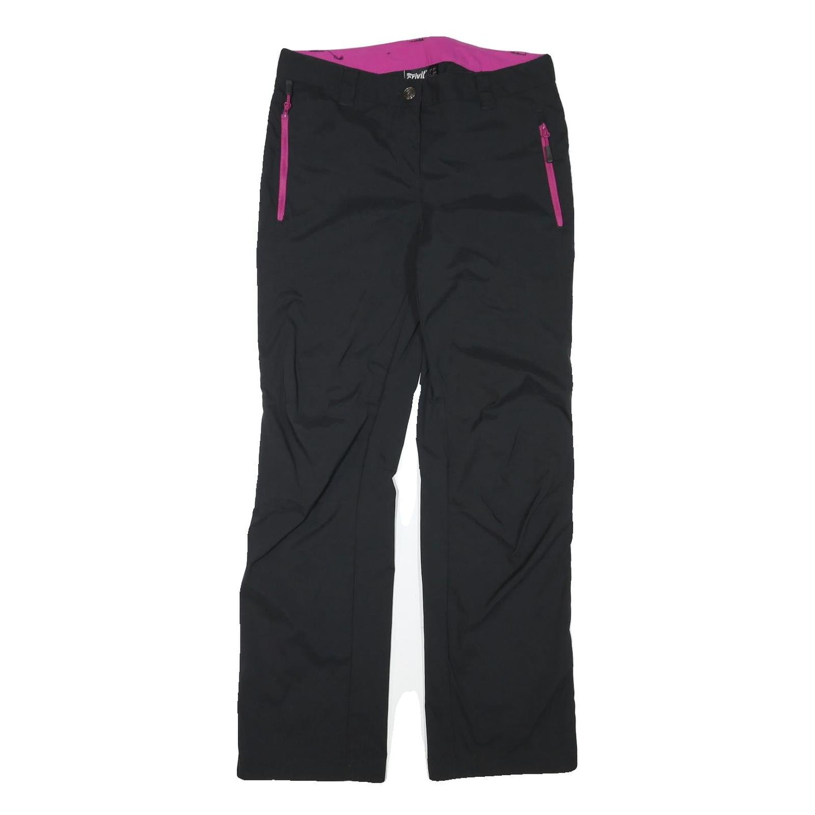 CRIVIT Womens Polyester Blend Black Regular Fit Straight Leg Trousers W31 L30