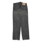 LEVI'S 516 Straight Mens Slim Black Denim Medium W31 L30 Cotton Blend Zip Jeans