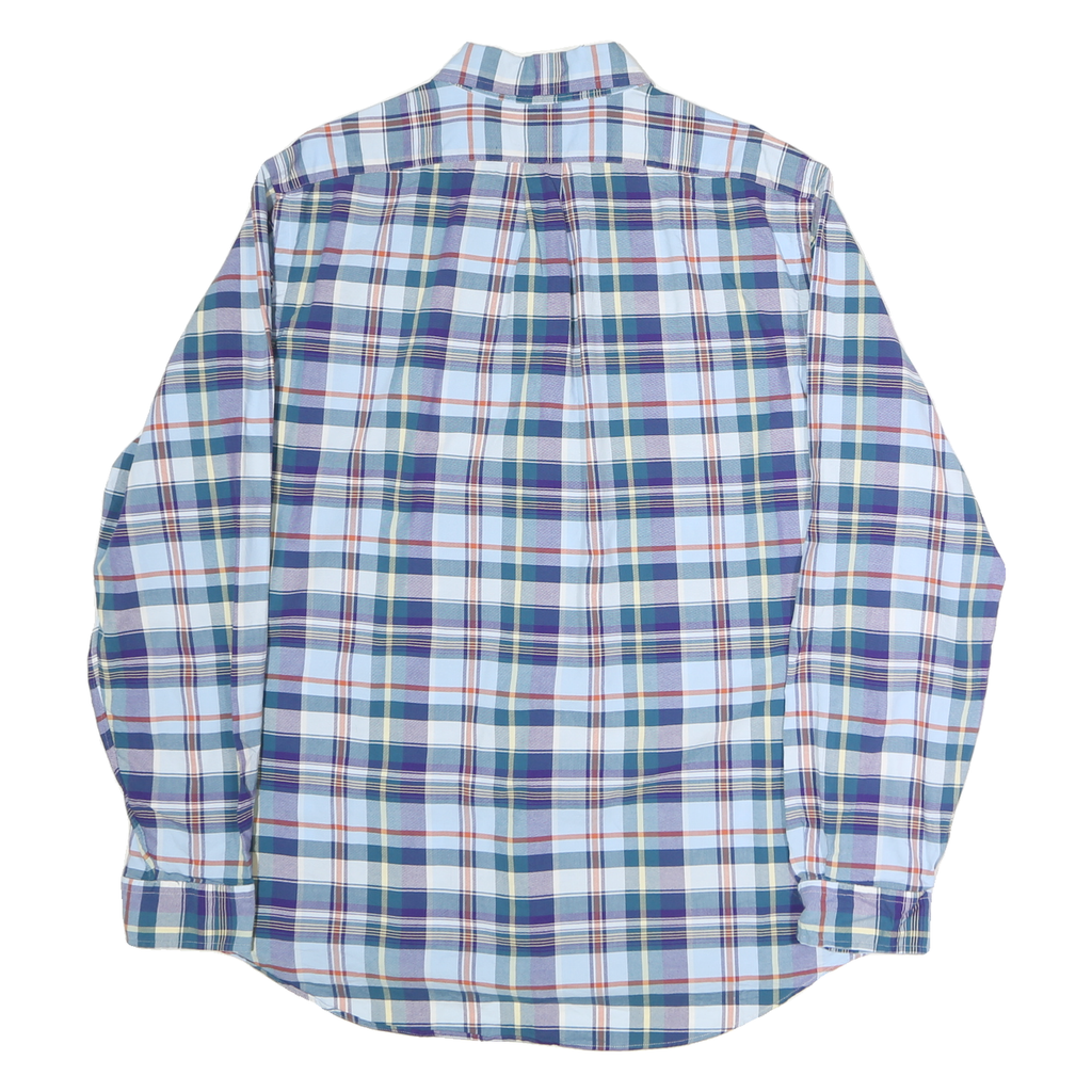 RALPH LAUREN Mens Blue Green Plaid Shirt XL Classic Fit Cotton Button Down