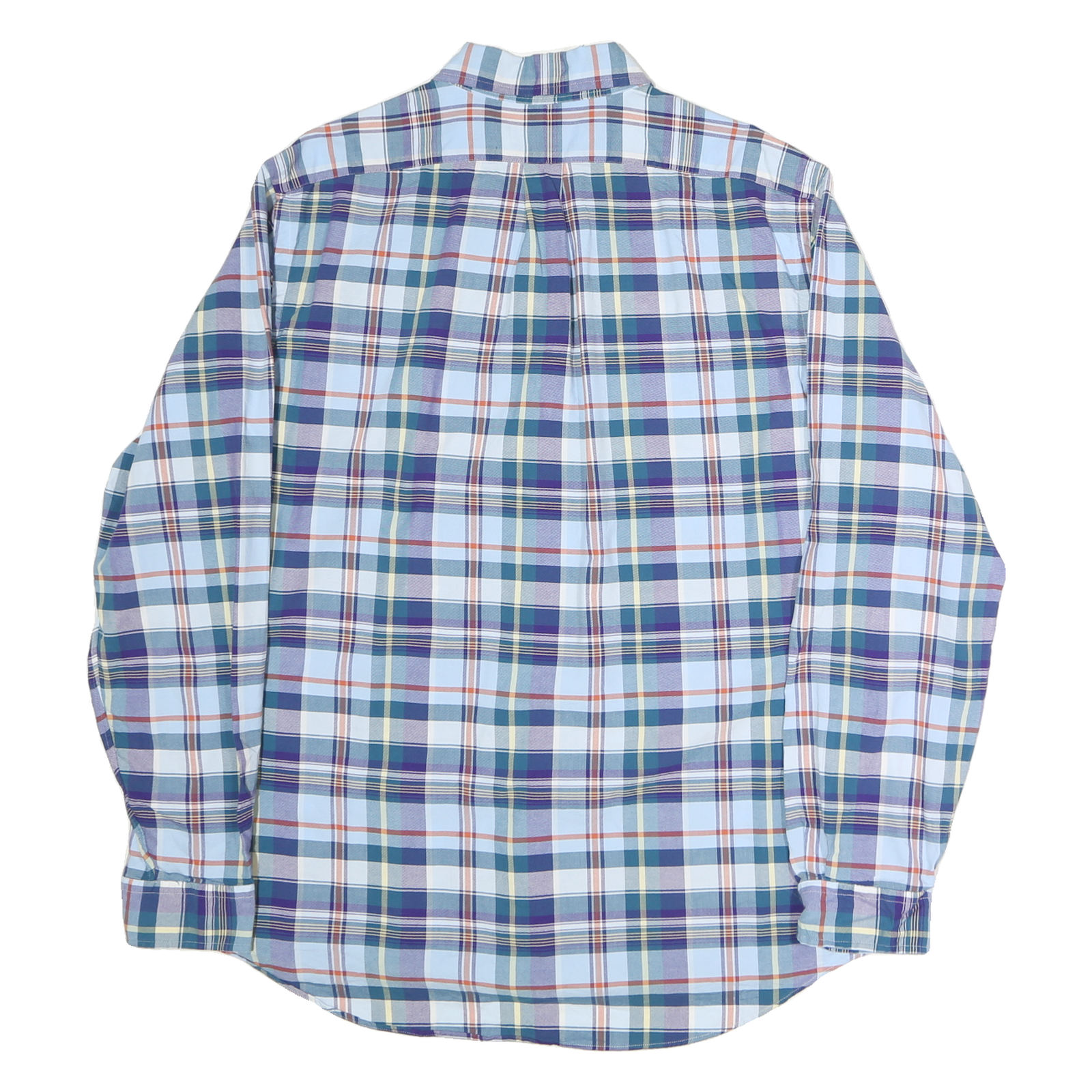 RALPH LAUREN Mens Blue Green Plaid Shirt XL Classic Fit Cotton Button Down