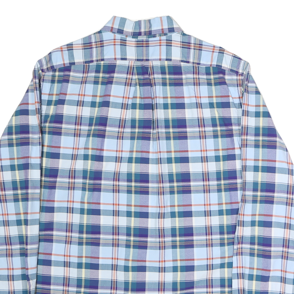 RALPH LAUREN Mens Blue Green Plaid Shirt XL Classic Fit Cotton Button Down