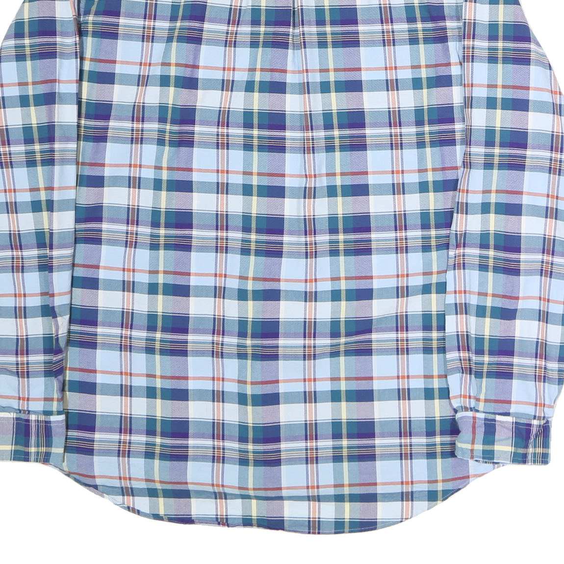 RALPH LAUREN Mens Blue Green Plaid Shirt XL Classic Fit Cotton Button Down